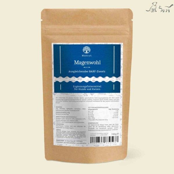 Waldkraft Magenwohl - Dein ausgleichender BARF-Zusatz - 190 Gramm Waldkraft Magenwohl - Dein ausgleichender BARF-Zusatz - 190 Gramm