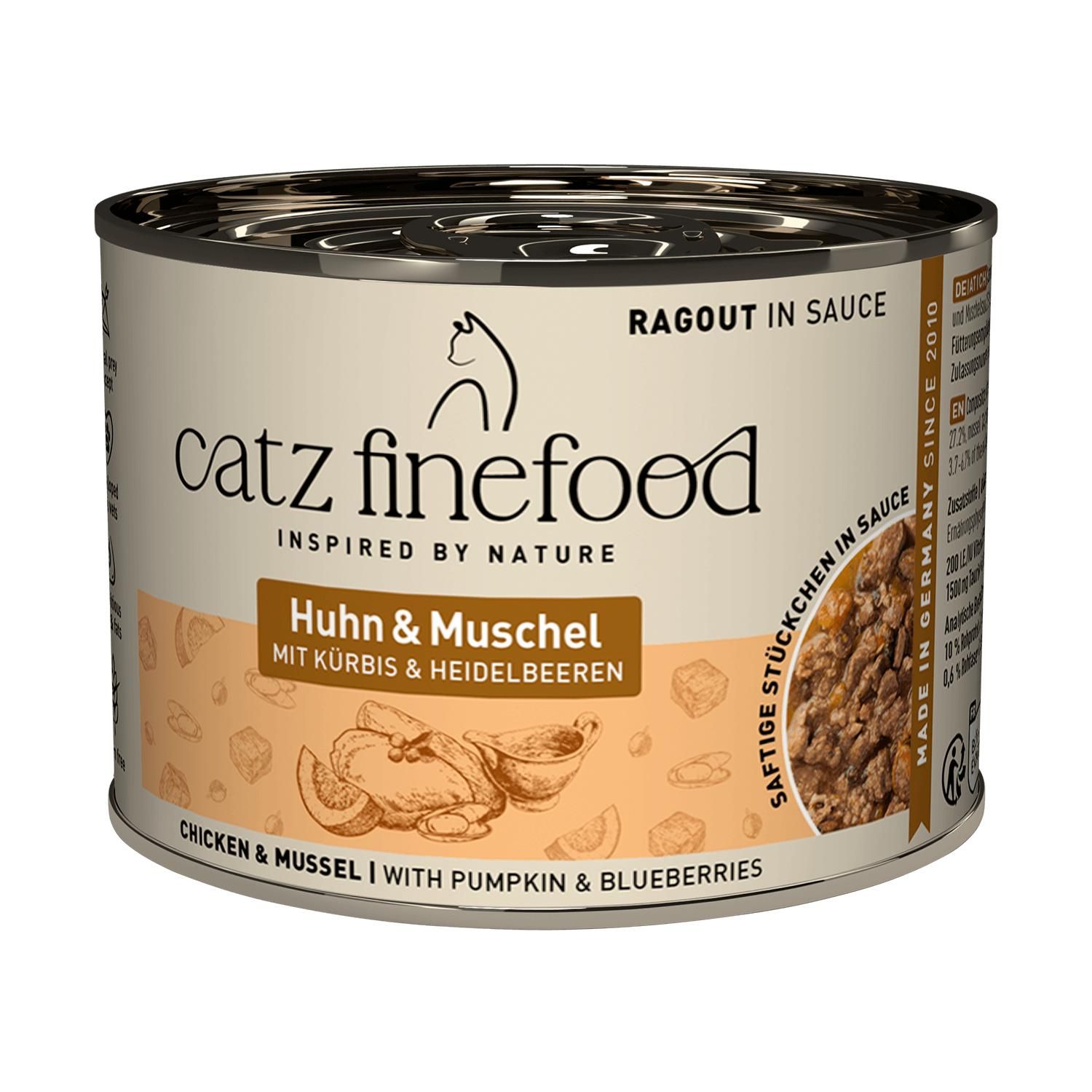 Petsnature catz finefood RAGOUT IN SAUCE Huhn Muschel 190g - 190 Gramm Zinn, Kann, Aluminium