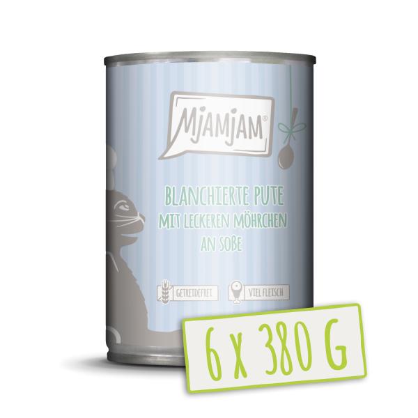 Mjamjam blanchierte Pute mit leckeren Möhrchen an Soße 6 x 380g
