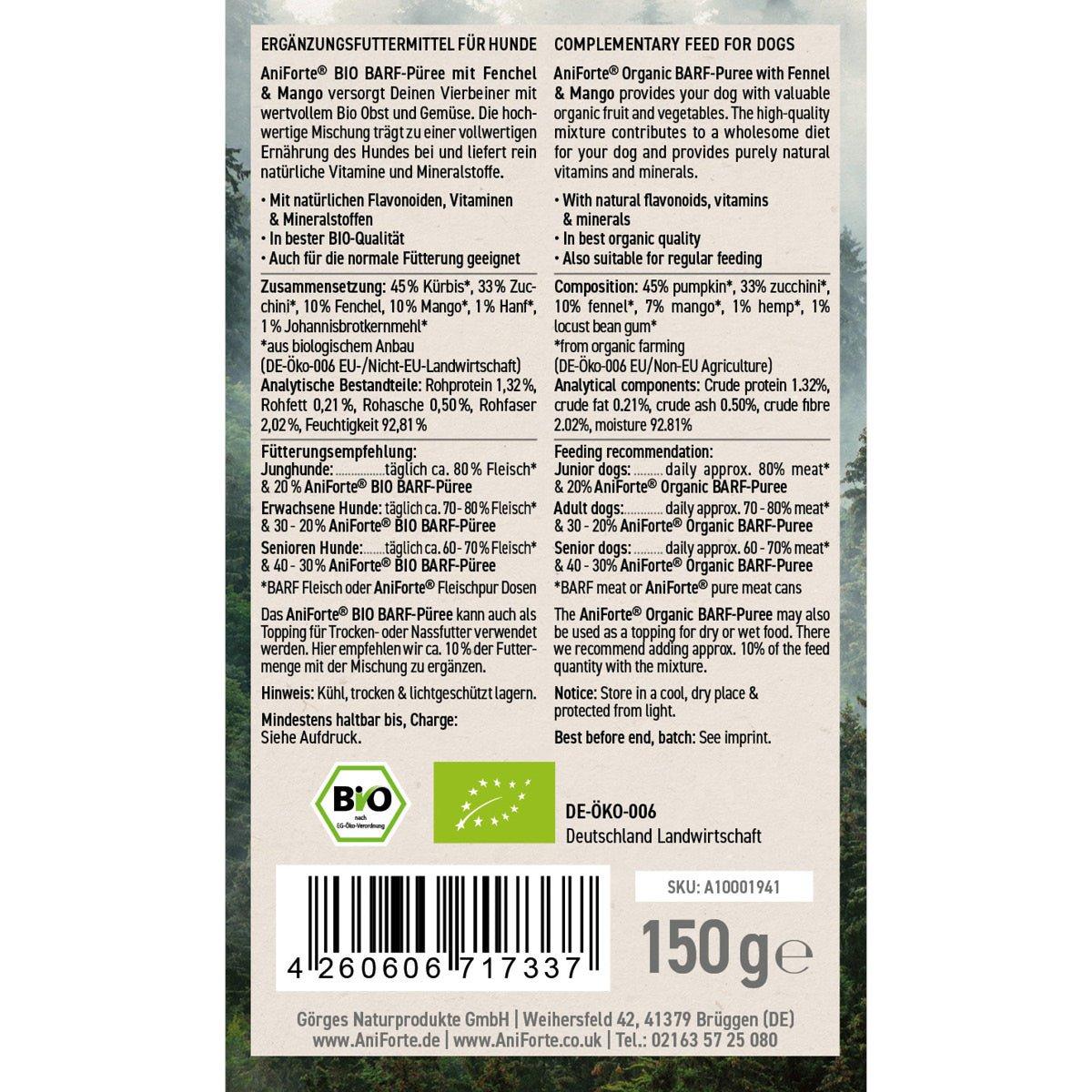 BARF-Line Bio Gemüse & Obst Mix – 3er Probier-Set - 3 x 150 g