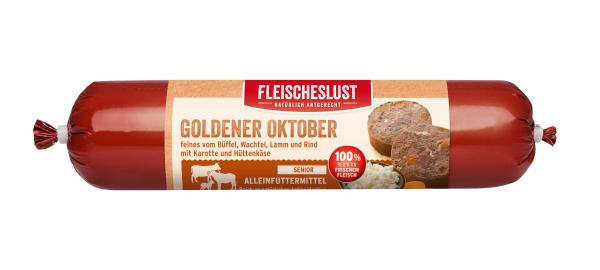 Fleischeslust Goldener Oktober - Feines vom Büffel, Wachtel, Lamm und Rind mit Karotte und Hüttenkäste 800 g(6,49 €/kg)