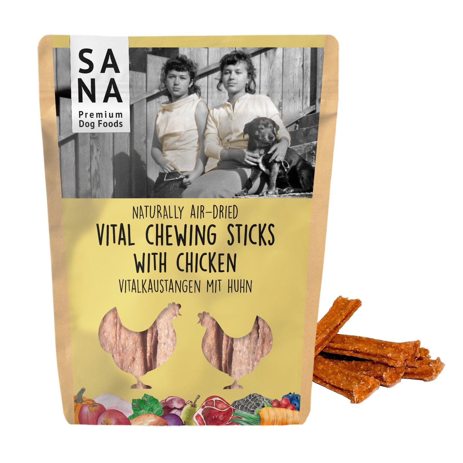 Sanadog Vitalkaustange Hähnchen 150g - 0,15 Kilogramm Werbung, Plakat, Kind, Mädchen, Person