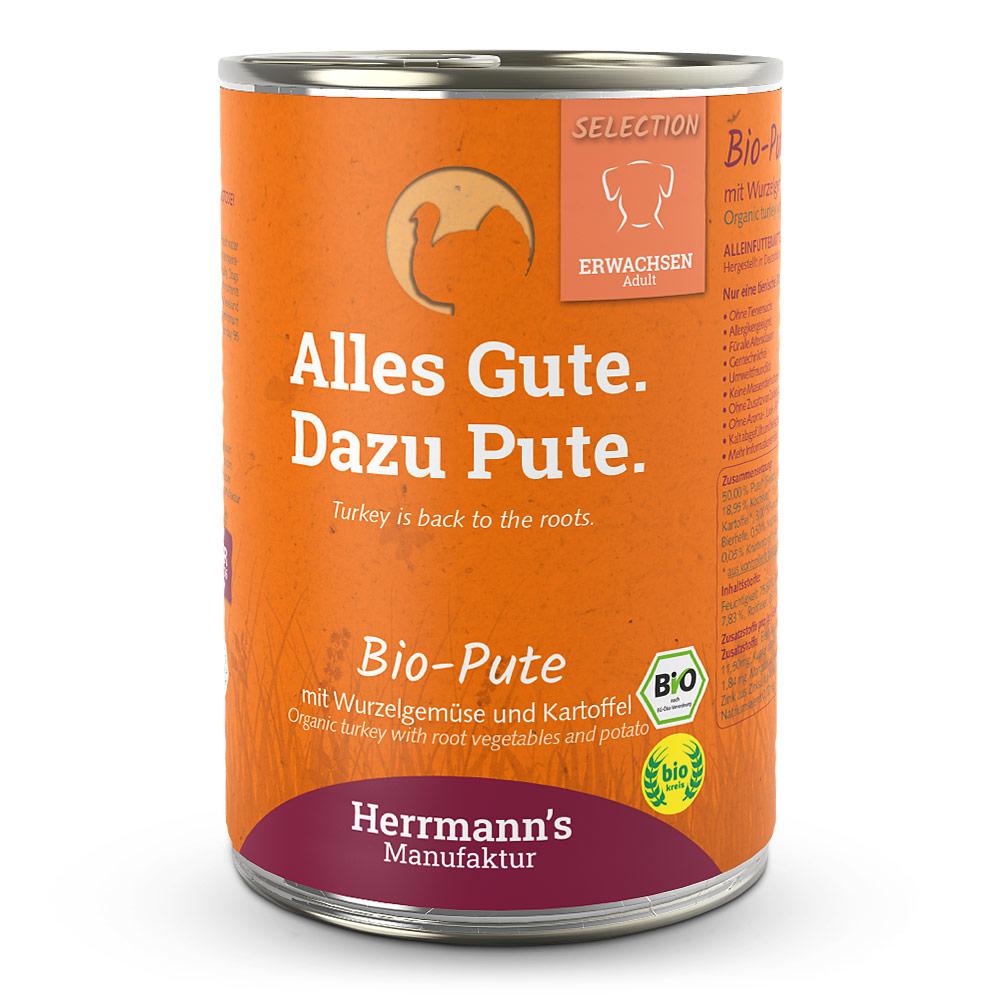 Herrmanns Herrmann's Selection Adult Bio Pute mit Pastinake & Kartoffel 400 g Herrmanns Herrmann's Selection Adult Bio Pute mit Pastinake & Kartoffel 400 g