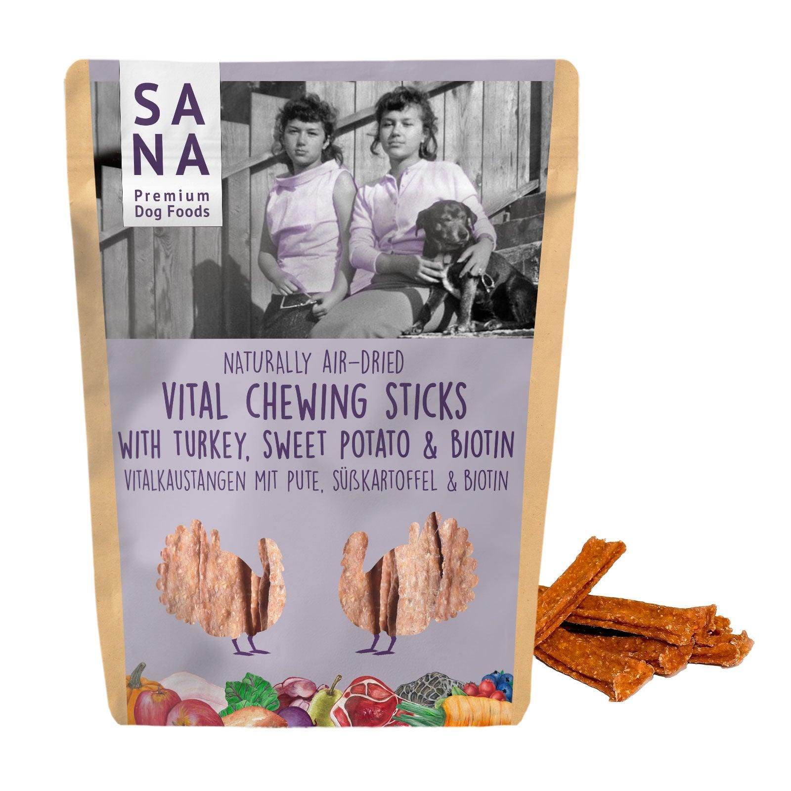 Sanadog Vitalkaustange Pute mit Biotin und Leinsamenöl (150g) Werbung, Kind, Weiblich, Mädchen, Person