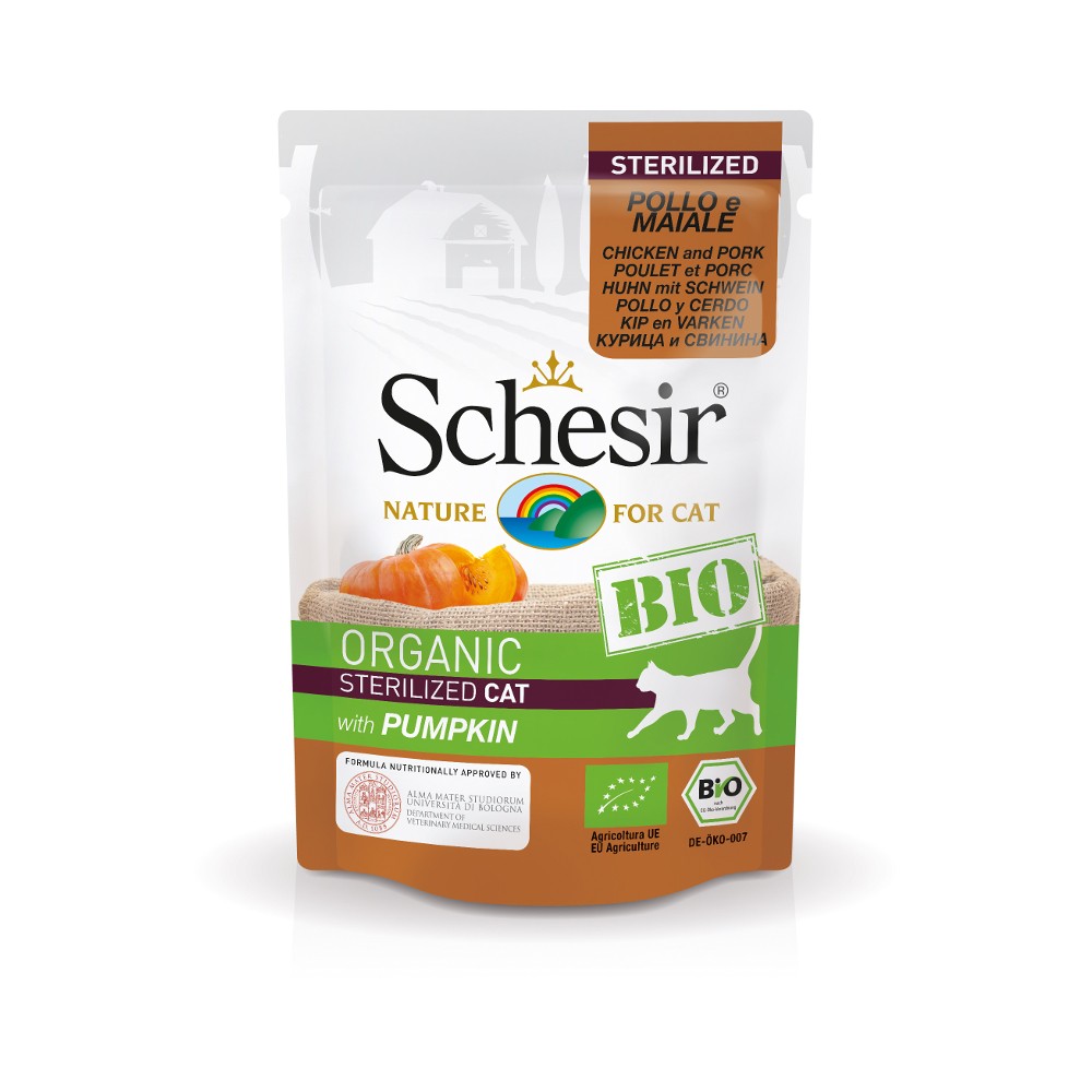 SCH Cat Bio Huhn Schwein Kürbis 85g