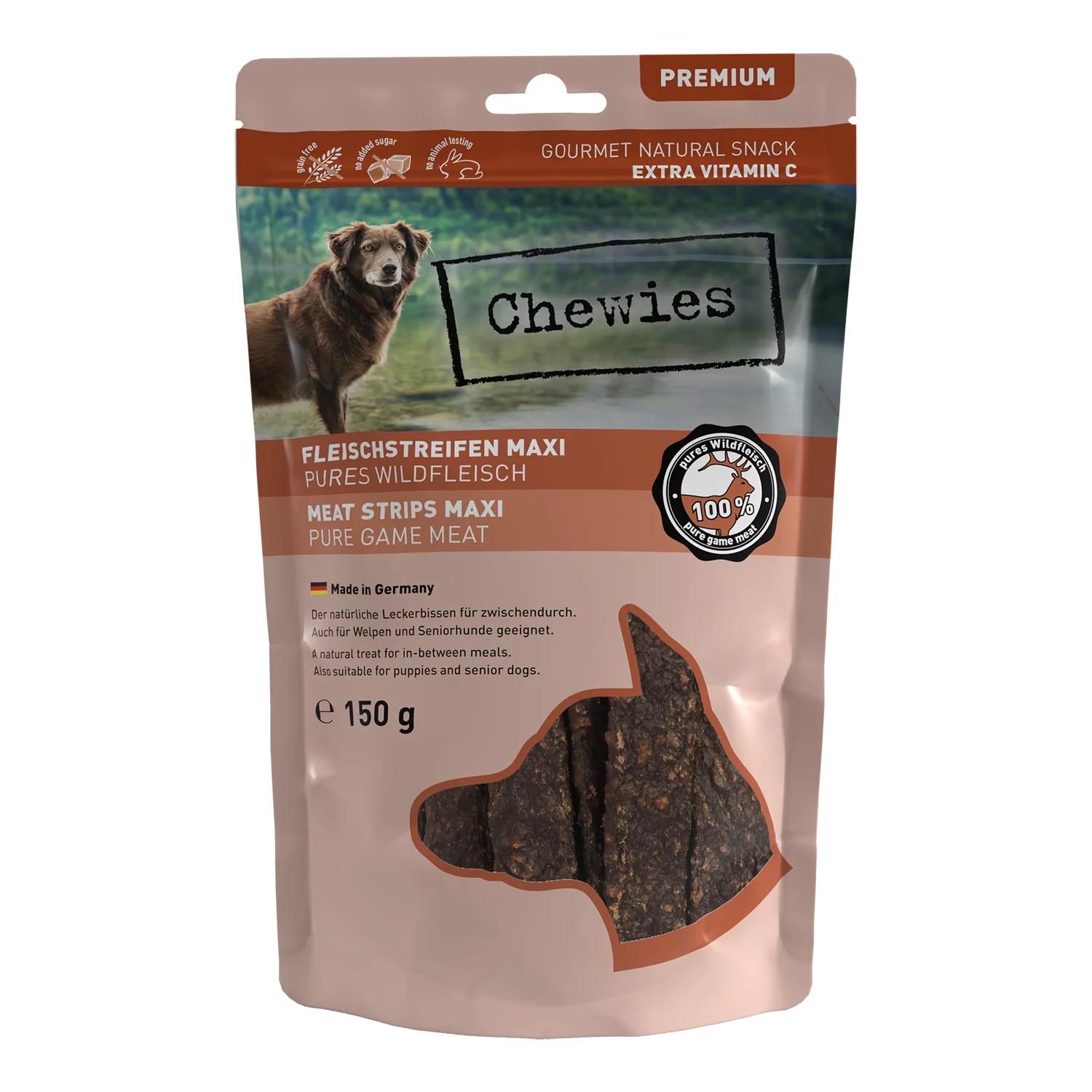Petsnature Chewies Fleischstreifen Wild 150g Tier, Hund, Säugetier, Haustier