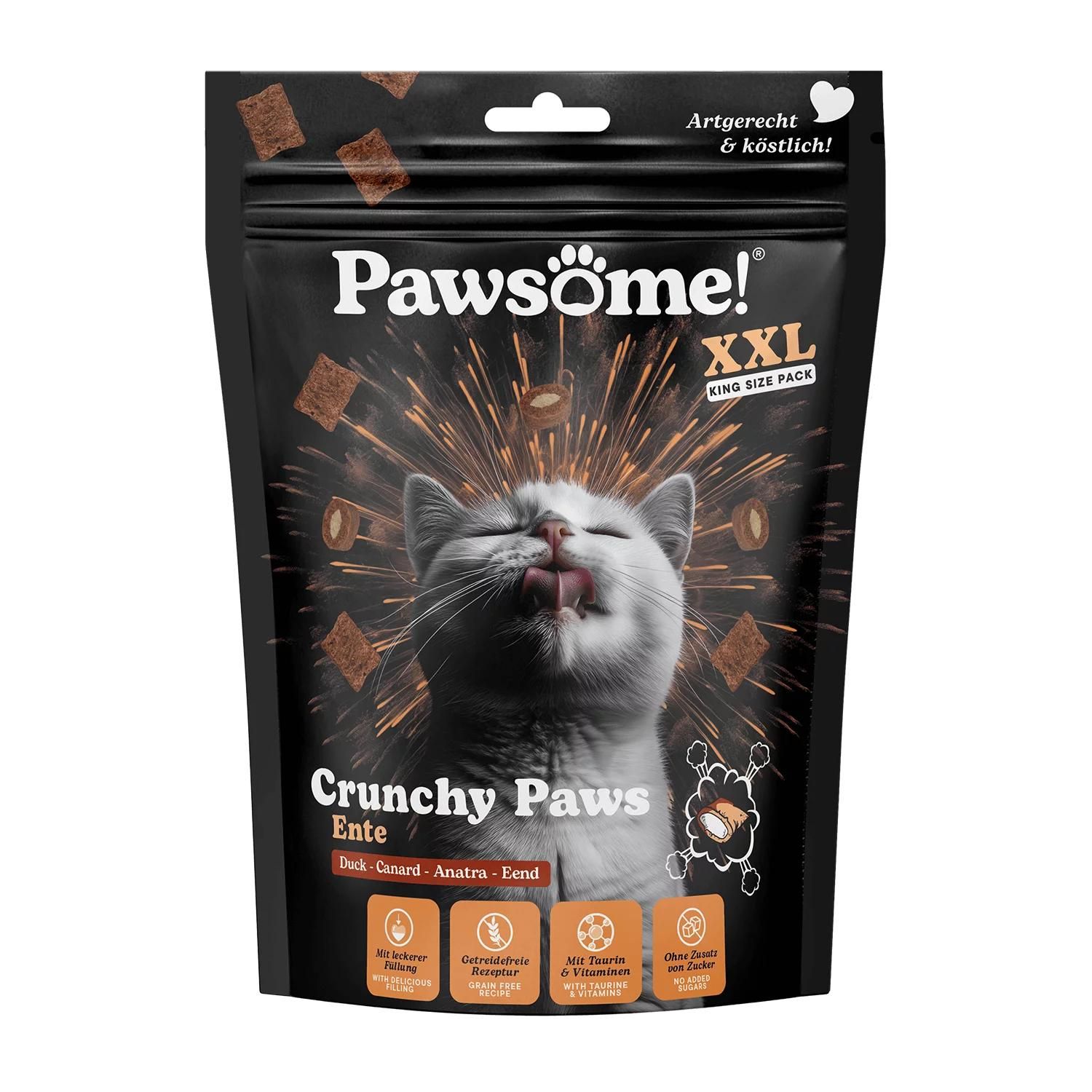 Petsnature Pawsome Crunchy Paws Ente 150g - 150 Gramm Flasche