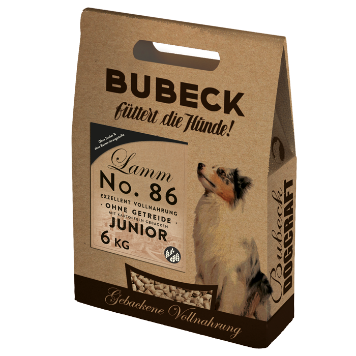 Bubeck - No. 86 Lammfleisch Junior - getreidefrei - Trockenfutter 6kg