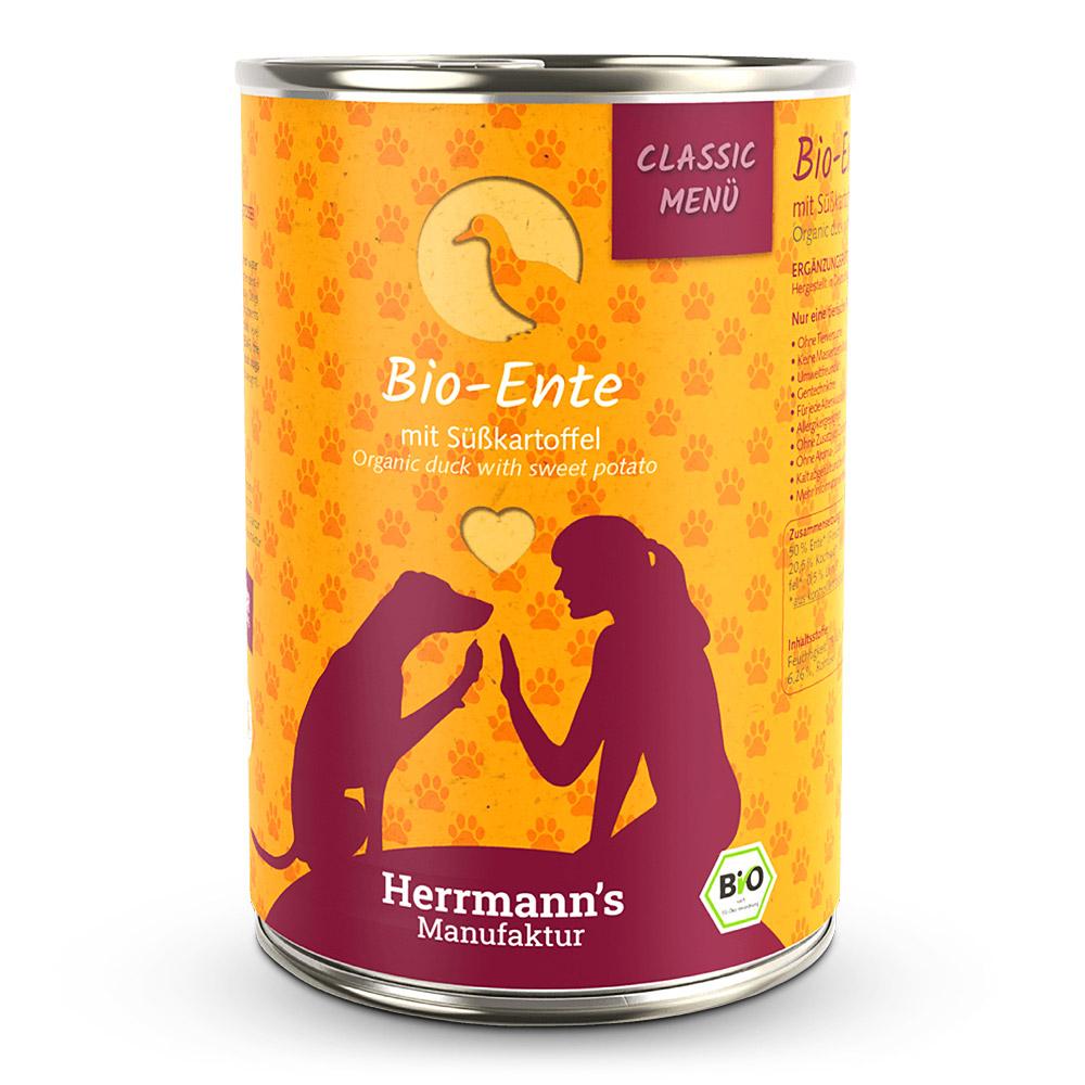 Herrmanns Herrmann's Classic Bio-Ente mit Süßkartoffeln 400 g Herrmanns Herrmann's Classic Bio-Ente mit Süßkartoffeln 400 g
