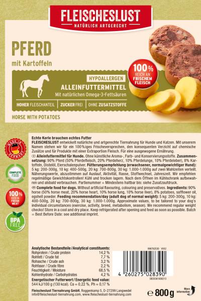 Fleischeslust Pferd mit Kartoffeln - 800 Gramm