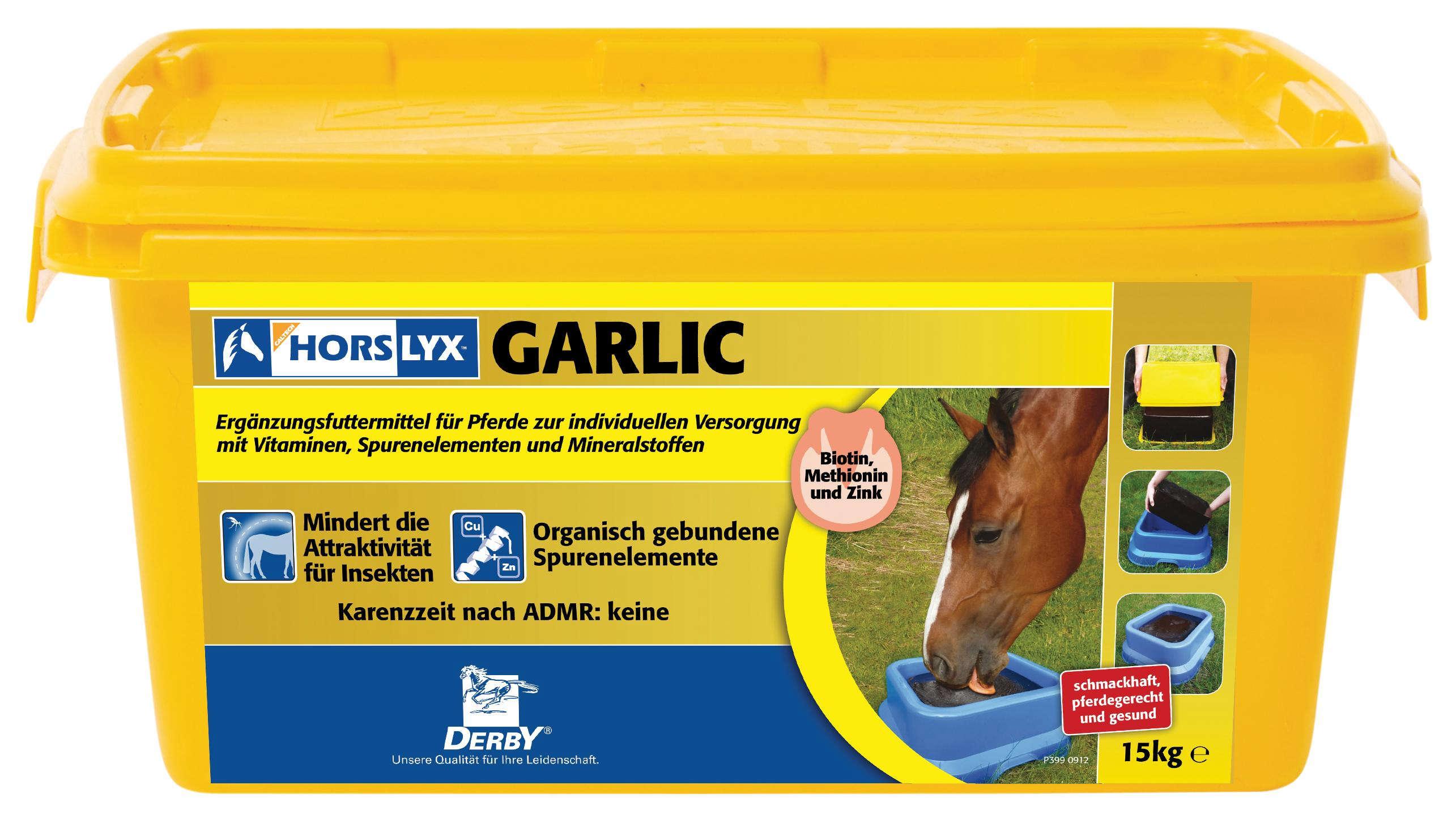 Derby HORSLYX Leckmasse Garlic - 15 Kilogramm