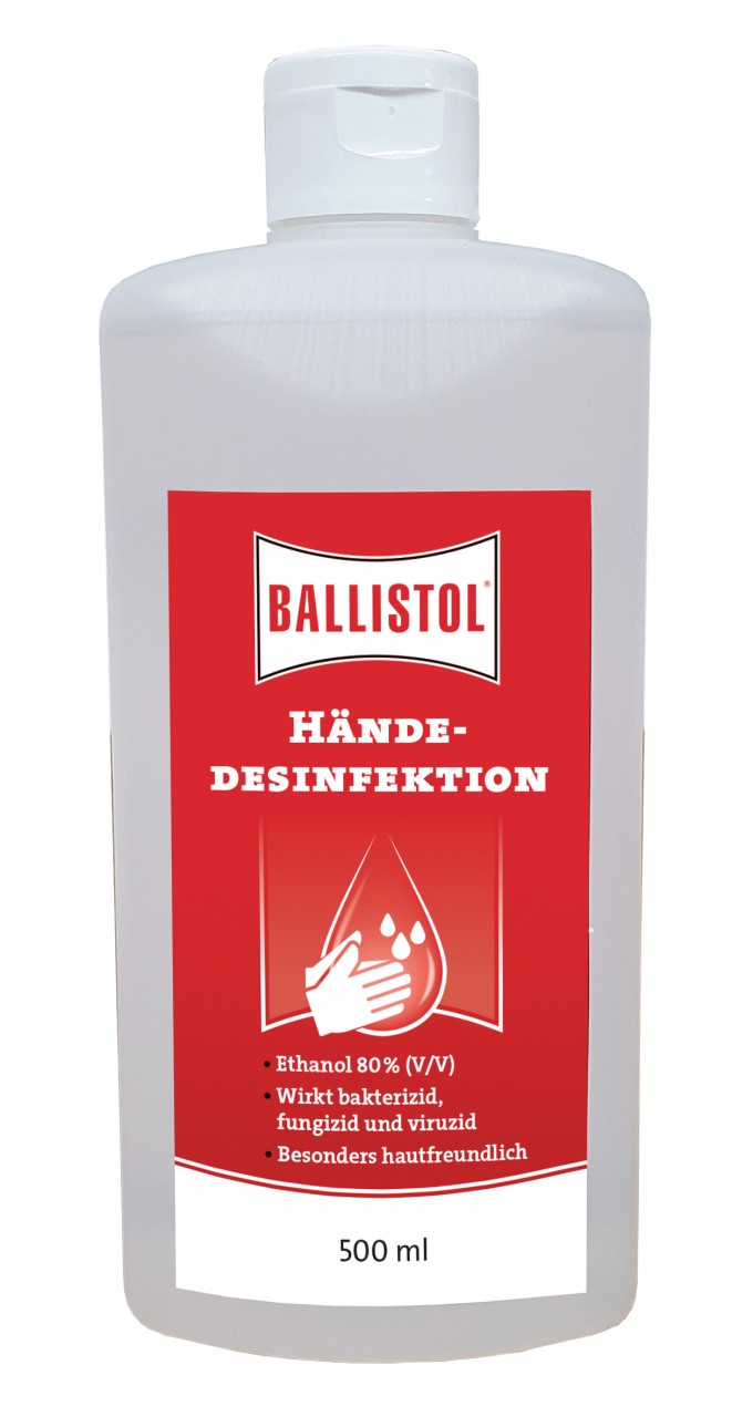 Ballistol Händedesinfektion, 500 ml