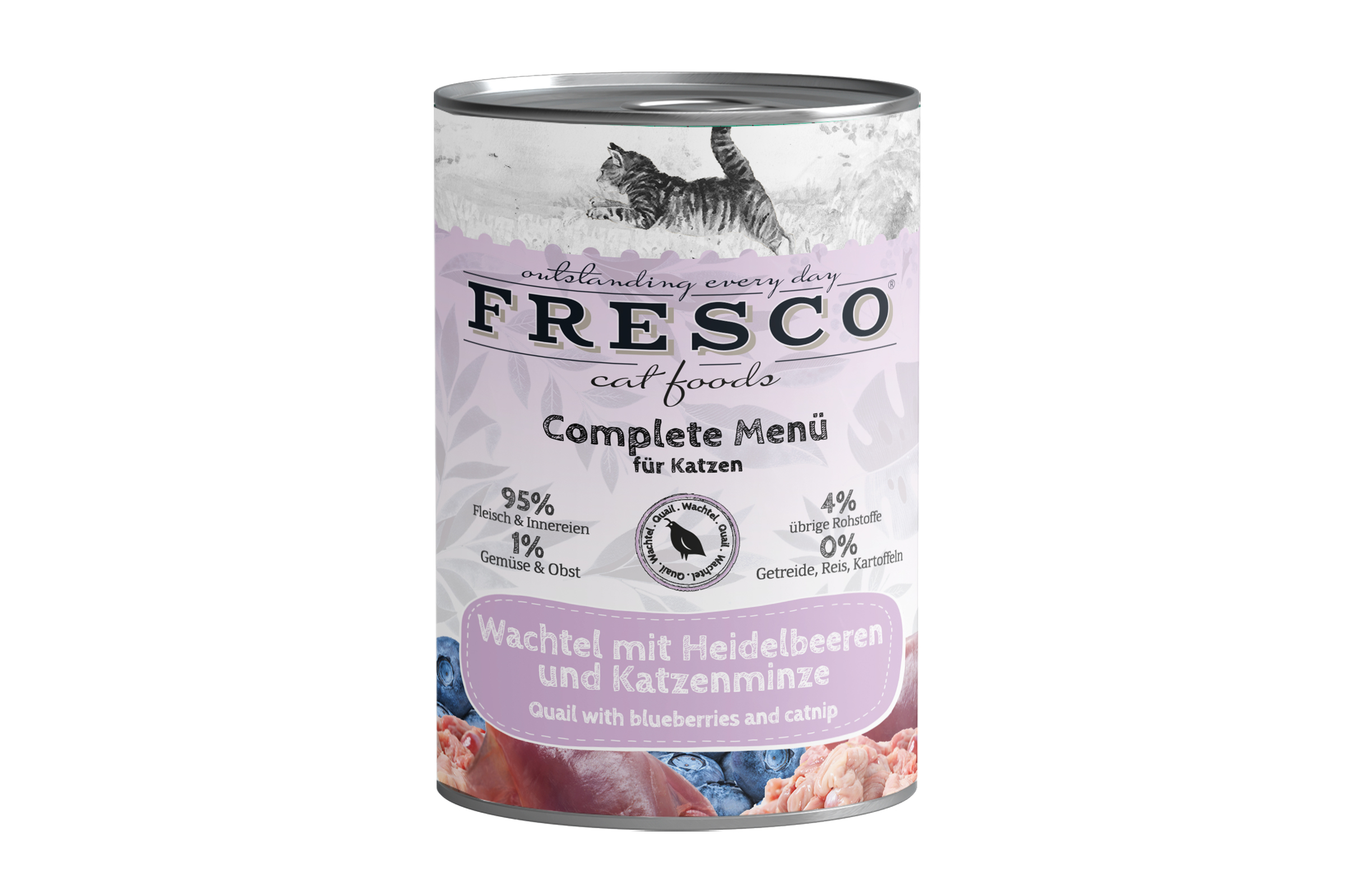 Nassbarf Complete-Menü Wachtel mit Heidelbeeren und Katzenminze - 200g