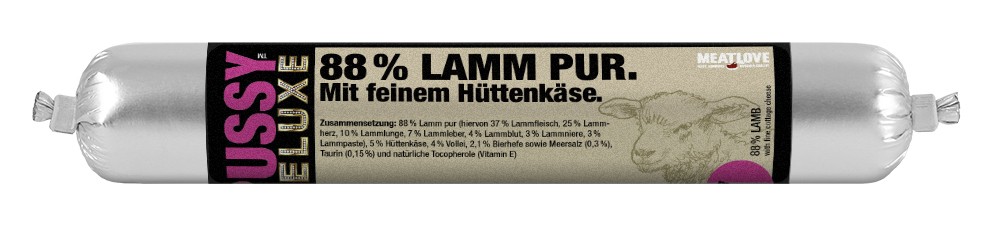 Lamm PUR mit feinem Hüttenkäse - mousse - 100 Gramm