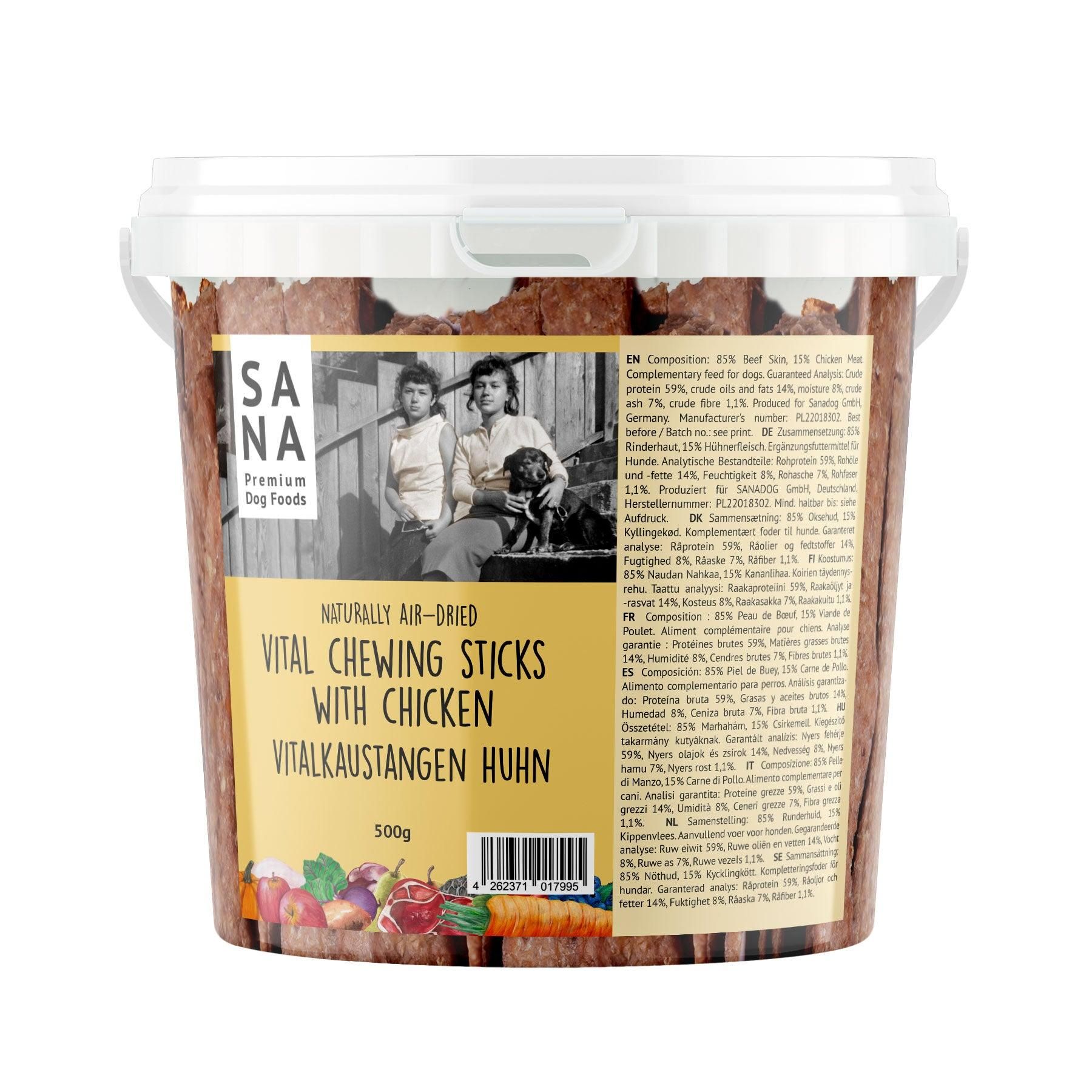 Sanadog Vitalkaustange Hähnchen (500g-Eimer) - 0,5 Kilogramm Person, Sahne, Nachtisch, Essen, Eiscreme