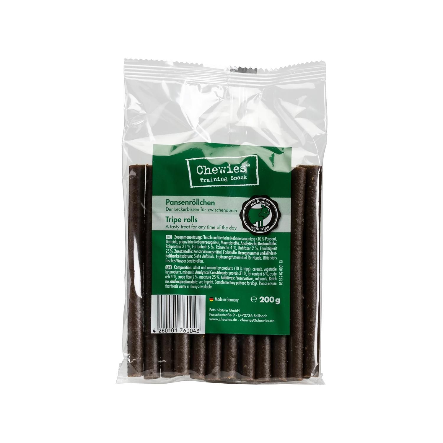 Petsnature Chewies Pansenröllchen 200g - 200 Gramm Weihrauch