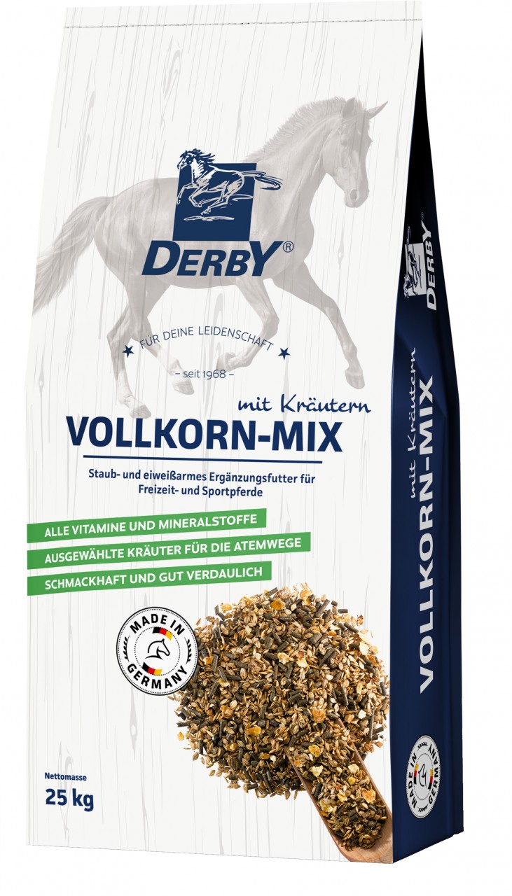 derby Pferdefutter Vollkorn-Mix mit Kräutern - 25 Kilogramm