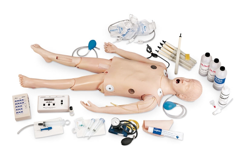 Deluxe CRiSis-Kinder Notfallpuppe mit EKG-Simulator