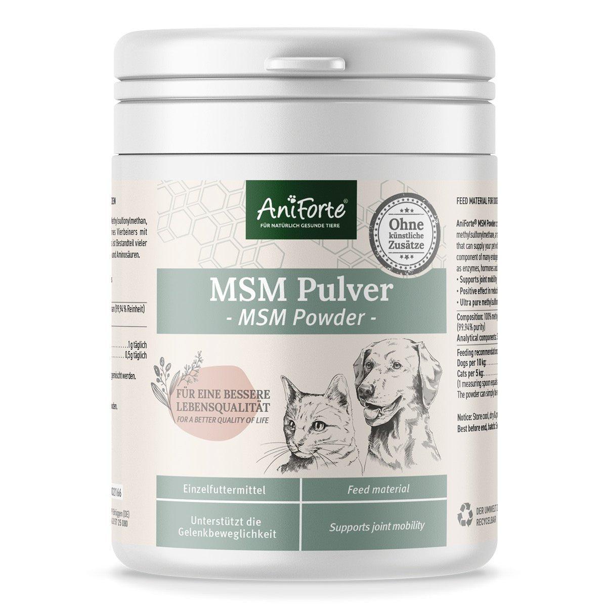 aniforte MSM Pulver für Hunde Katzen - 300 Gramm