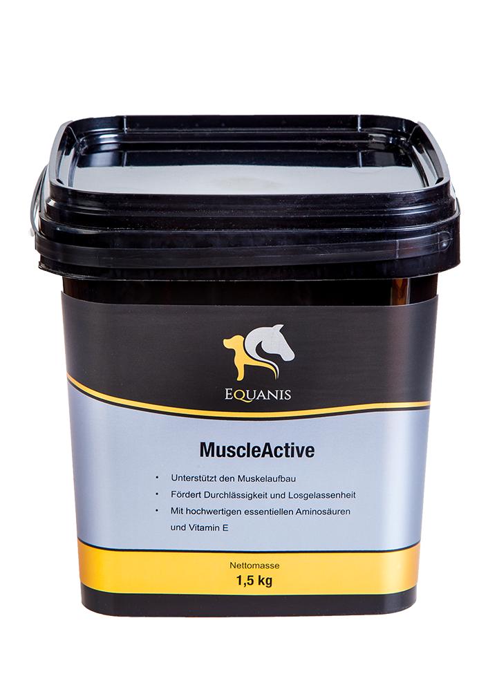 Equanis MuscleActive Verbesserter Muskelaufbau für Pferde mit Spirulina, Erbse, Reiskeimöl, Bierhefe und Vitamin E - 1,65 Kilogramm