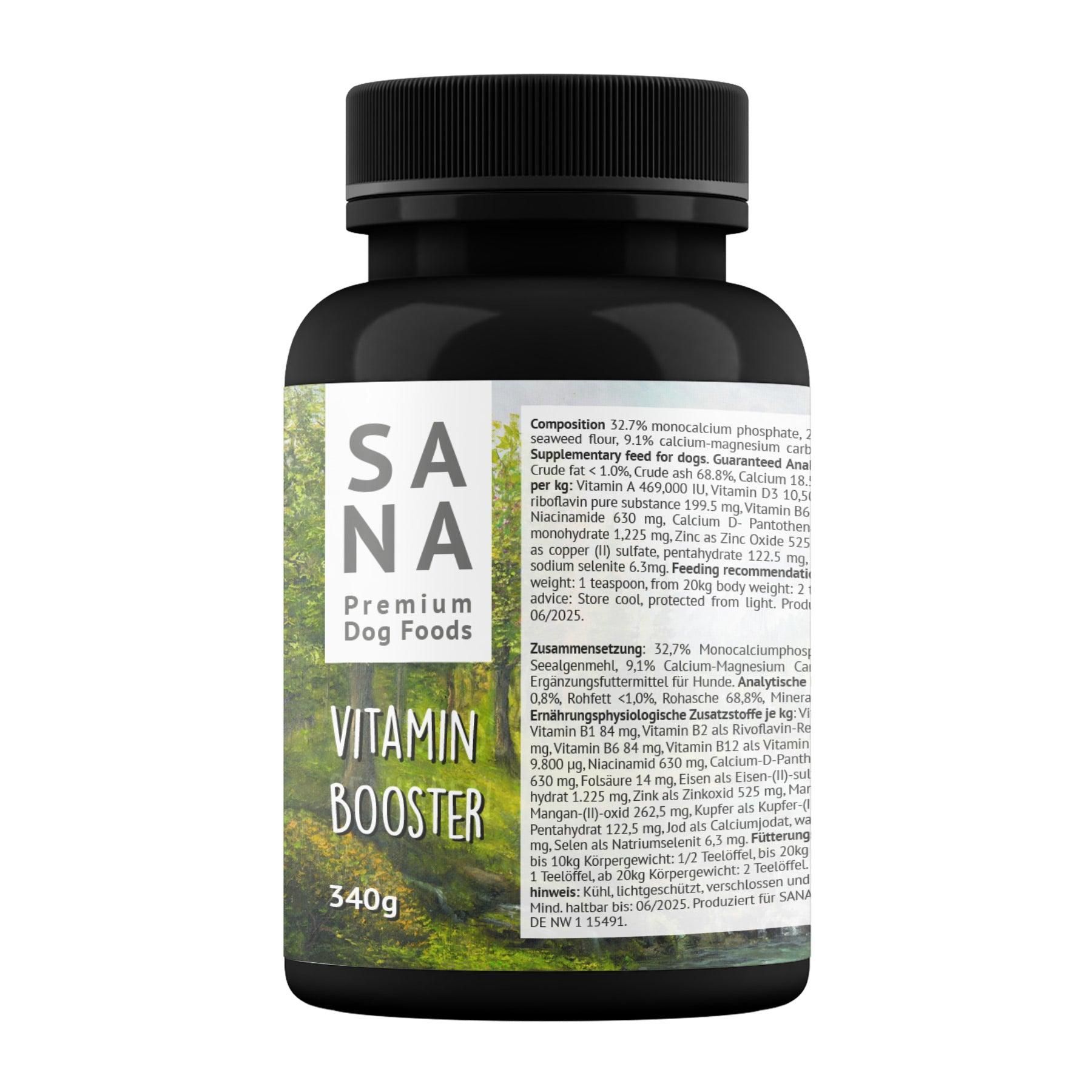 Sanadog Vitamin- und Mineralstoff Booster - 0,34 Kilogramm Kräuter, Pflanze, Astragalus, Flasche