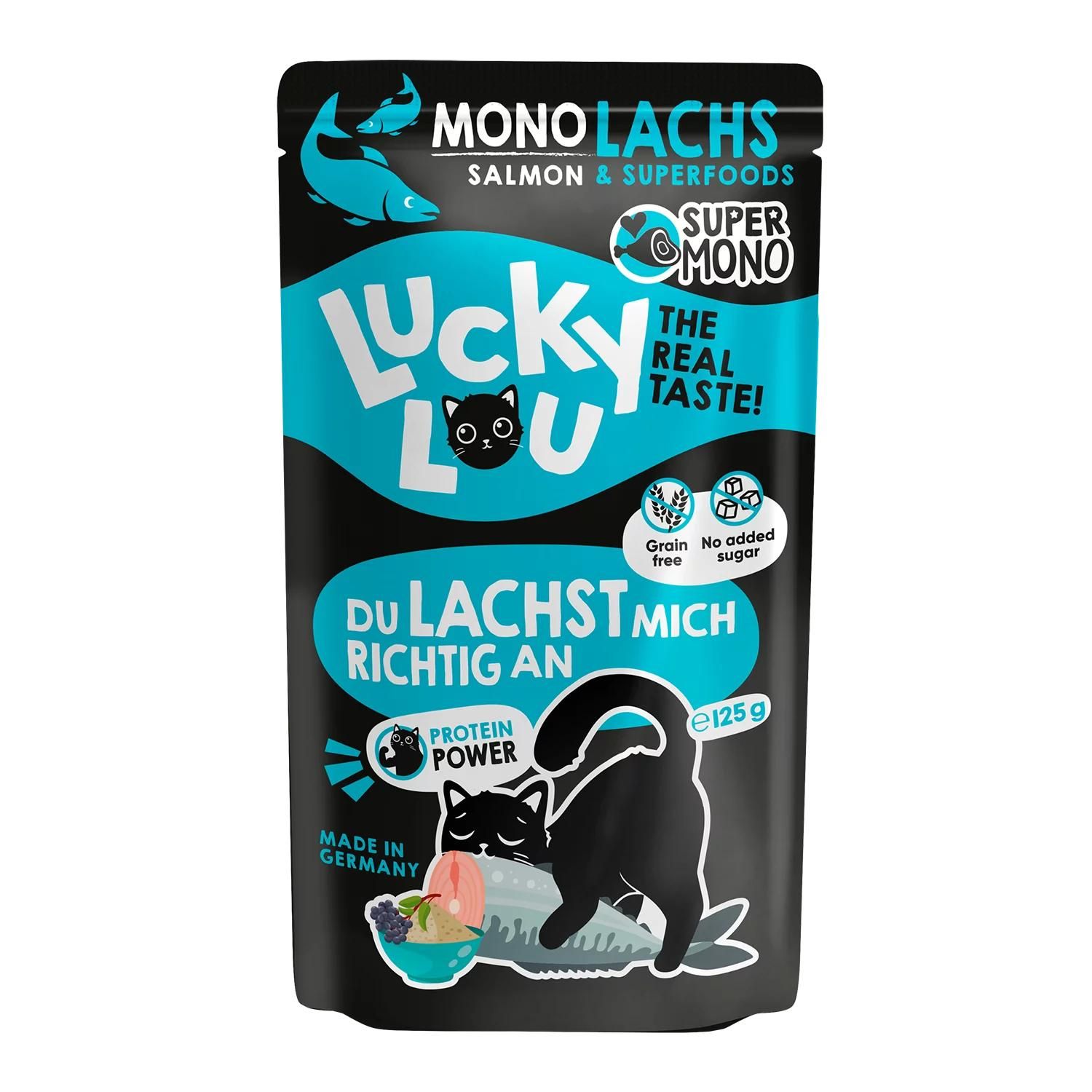 Petsnature Lucky Lou SuperMono Lachs 125g - 125 Gramm