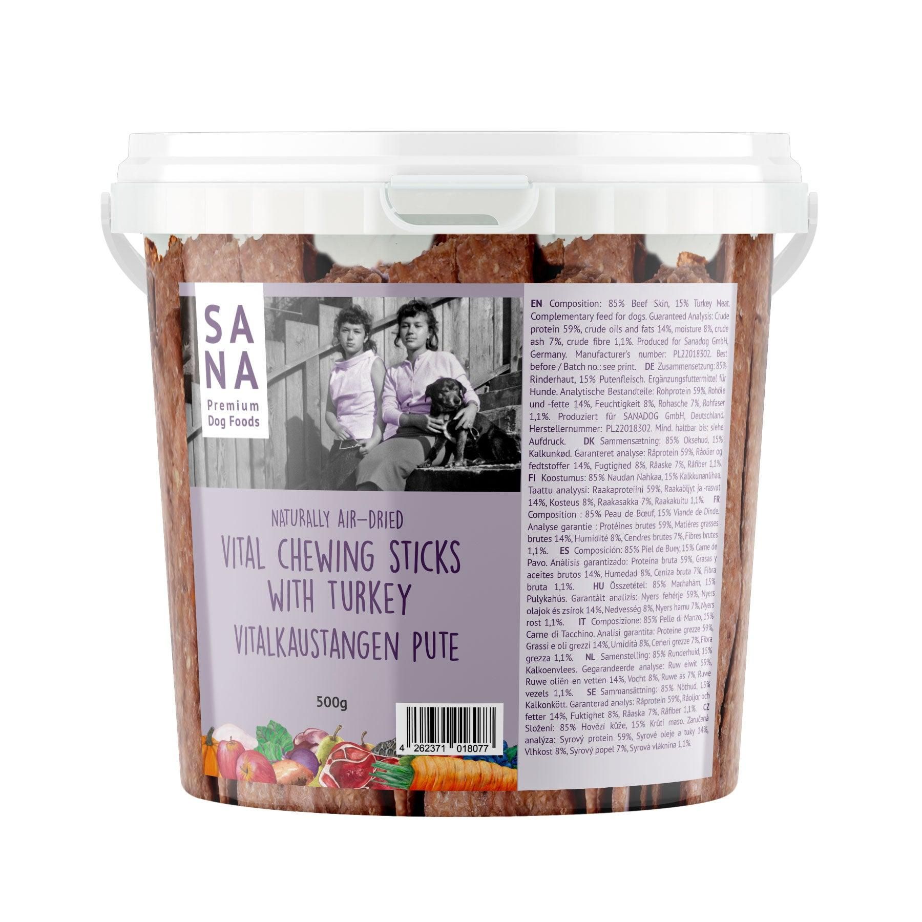 Sanadog Vitalkaustange Pute (500g-Eimer) - 0,5 Kilogramm Kind, Weiblich, Mädchen, Person, Eiscreme