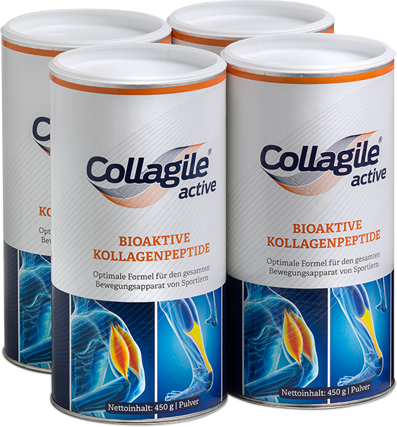 4er Set Collagile Activ - Bioaktive Kollagenpeptid