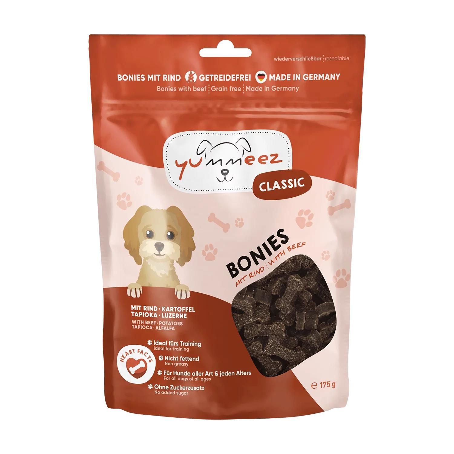 Petsnature yummeez CLASSIC BONIES Rind 175g - 175 Gramm Essen, Ketchup