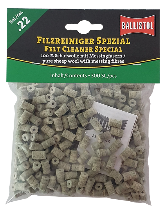 Ballistol Filzreiniger Spezial, Kal. .22, 300 Stück, deutsch/englisch